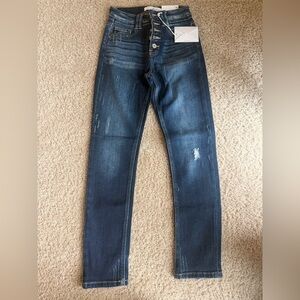 KanCan Women's Straight Leg Jeans - Dark Blue